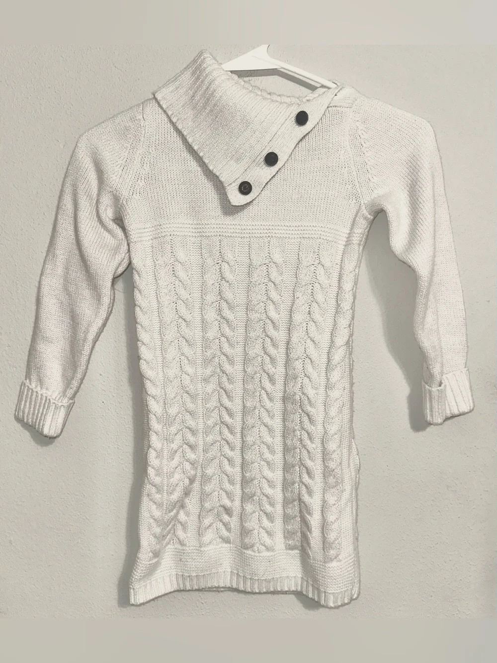 Gymboree White Cable Knit Sweater Dress